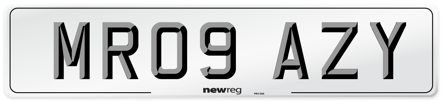 MR09 AZY Number Plate from New Reg
